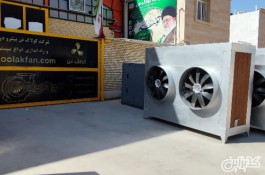 بارگیری و نصب کولر صنعتی و فن سایلنت پروژه استان فارس توسط شرکت کولاک فن