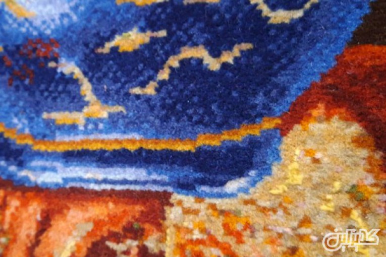 تابلو فرش گلدان آبی (همراه با کد تخفیف در توضیحات )